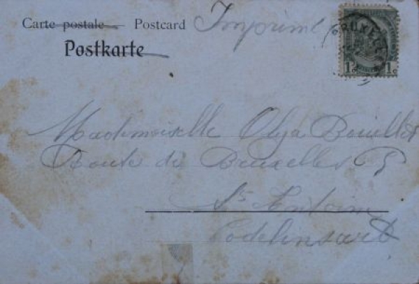 NAG Automobiles 1907 original postcard stamped (7705)